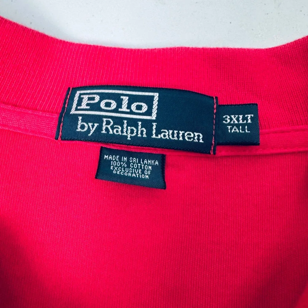 Polo Ralph Lauren Polo Shirt Mens 3XLT Coral Pink Short Sleeve Pony Logo Preppy